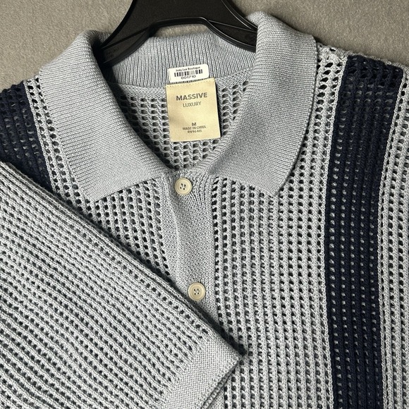 Other - Massive Luxury Knit Crochet Mens Shirt Size Medium New‎ without tags vintage